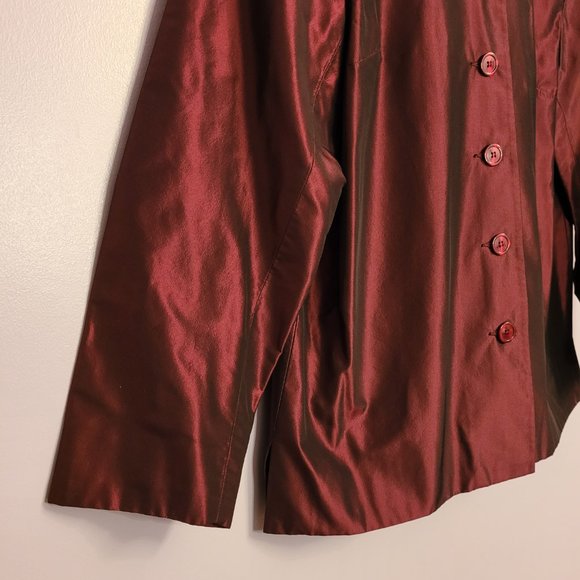 ๐ Talbots Petites Iridescent Silk Jacket - Picture 4 of 8